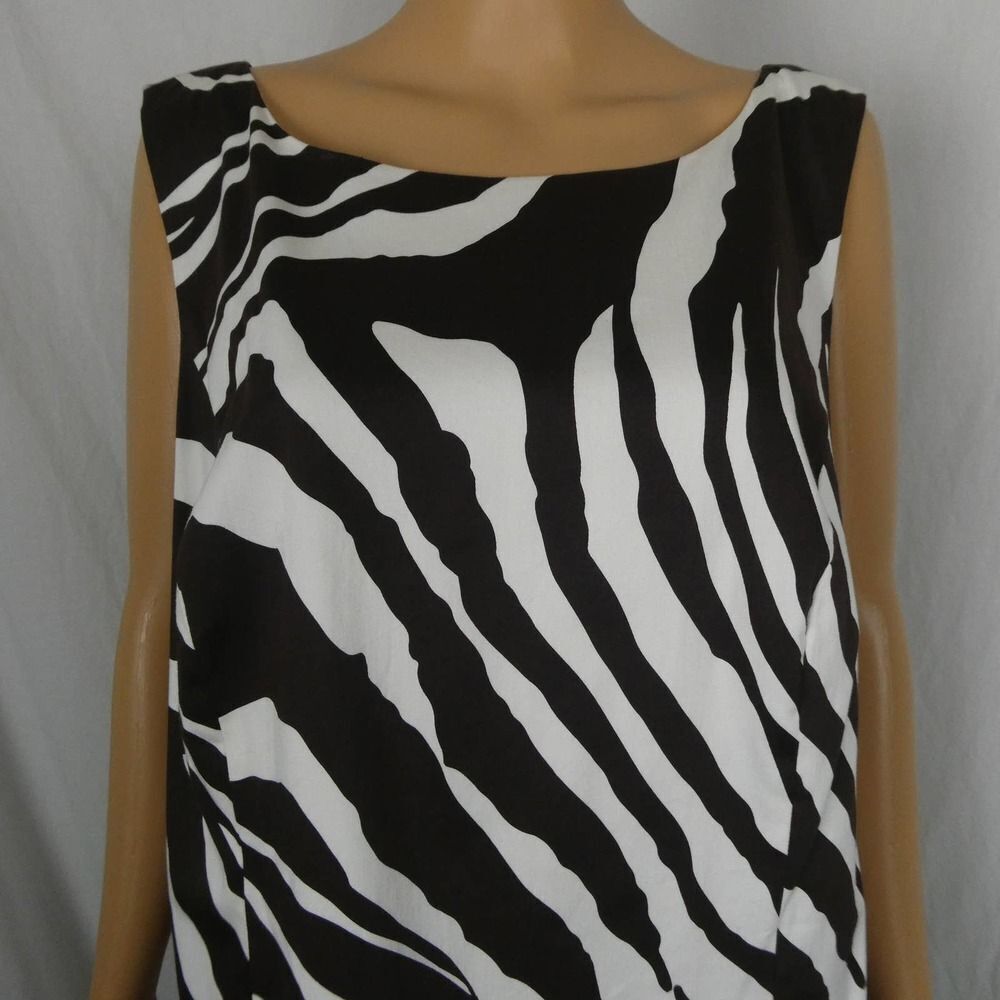 Peter Nygard Plus Size Zebra Print Sheath Dress B… - image 4